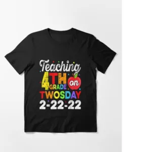 Teaching 4th grade 22222 twosday 2-22-22 apple T-shirt design website