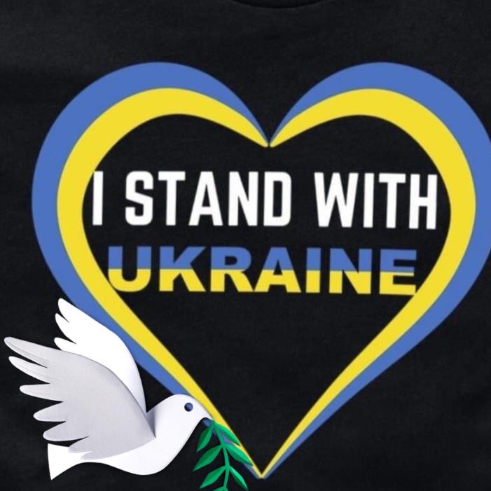 Ukraine In Heart I Stand With Ukraine Peace Dove Shirt