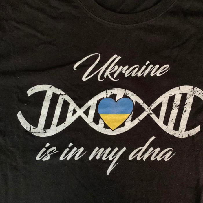 Ukraine Is In My DNA, DNA Heart Flag Shirt