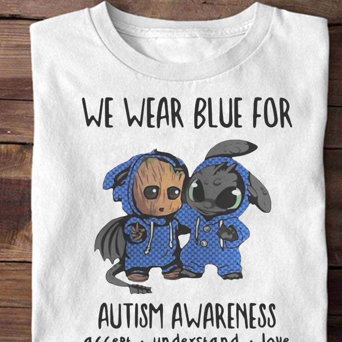 WE WEAR BLUE FOR AUTISM AWARENESS-Shirt