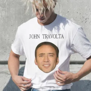 John Travolta Funny Face Shirt