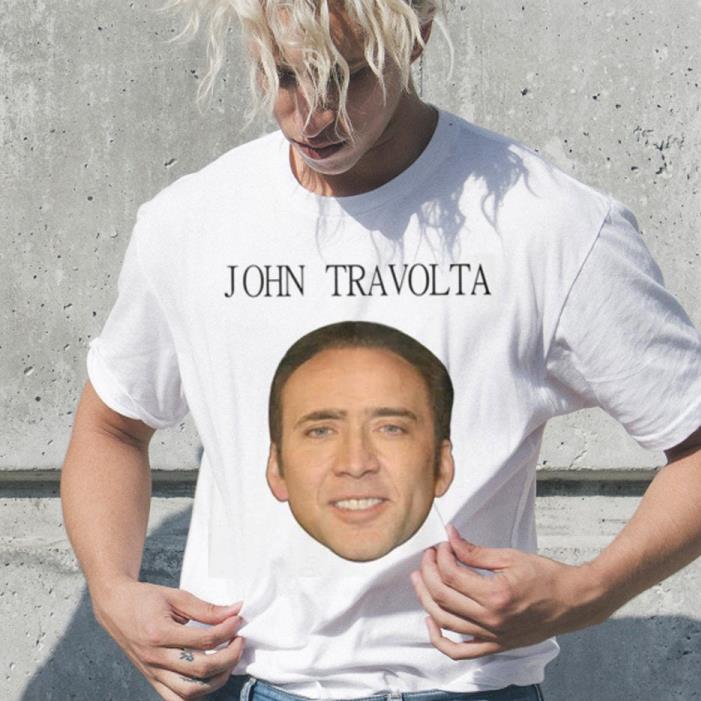 John Travolta Funny Face Shirt