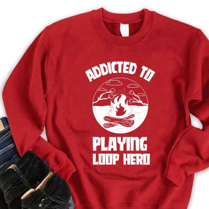 Addicted To Playing Loop Hero Fire Shirt