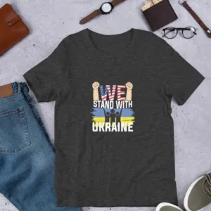 America We Stand With Ukraine Join Hands For Support Peace Shirt