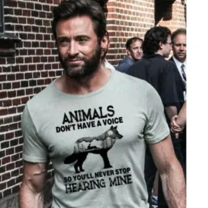 Animals don't have a voice so you'll never stop hearing mine shirt
