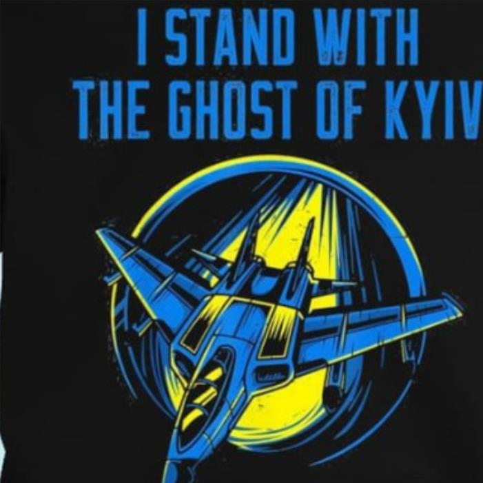 I Stand With The Ghost Of Kyiv Ukraine Airplane Shirt