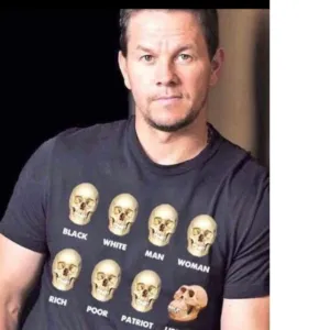 Black White Man Woman Rick Poor Patriot Laberal Skull Shirt