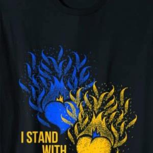 Burning Heart I Stand With Ukraine Shirt unisex, hoodie, sweatshirt