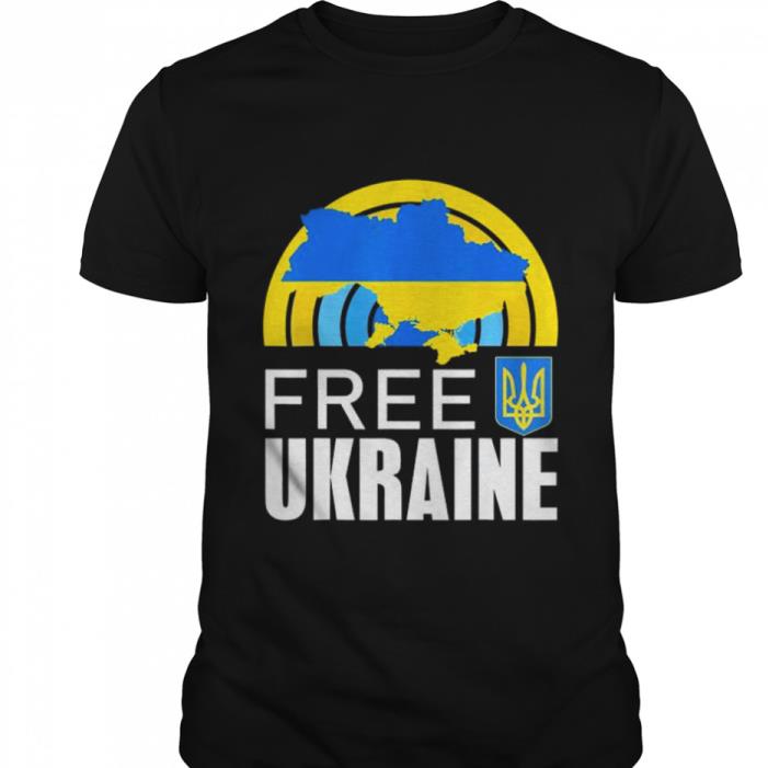 Free Ukraine Support Ukraine Peace Map Flag Ukraine Shirt