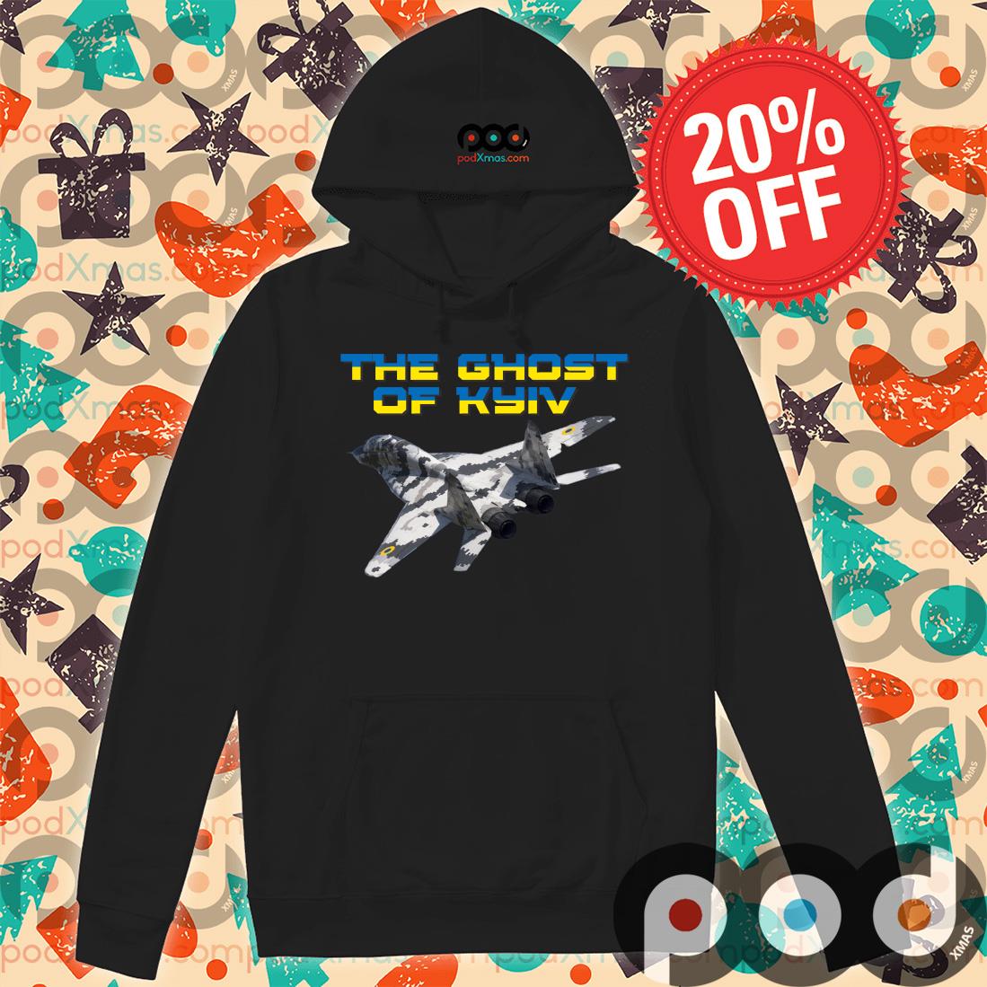 Ghost Of Kyiv The Grim Reaper Ukraine Airplane Shirt Hoodie PODxmas den