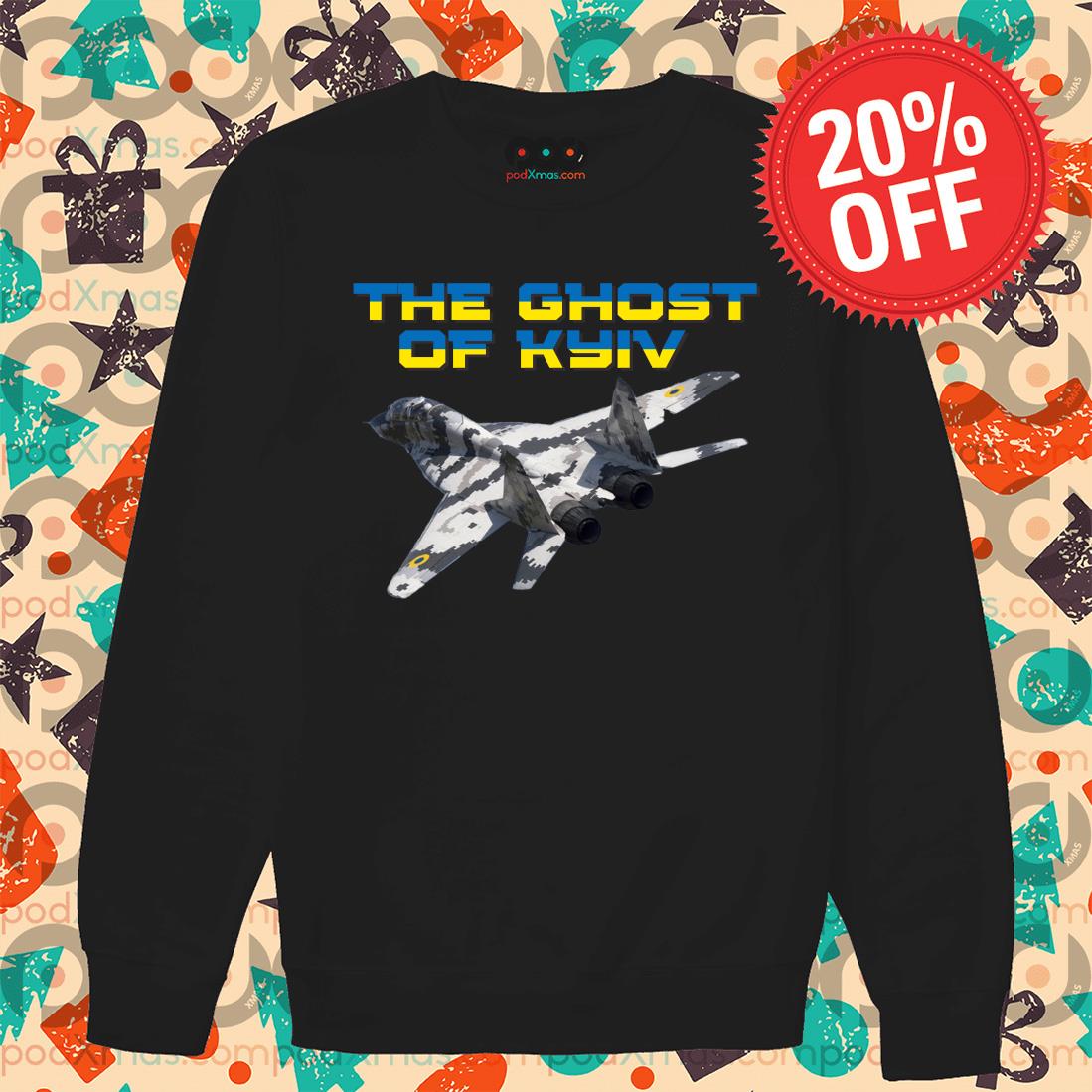 Ghost Of Kyiv The Grim Reaper Ukraine Airplane Shirt Sweater PODxmas den