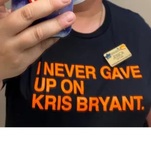 I never gave up on kris bryant shirt