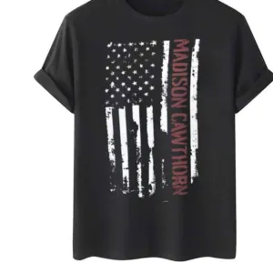 Old Glory Madison Cawthorn USA Vintage Flag Grunge T-Shirt