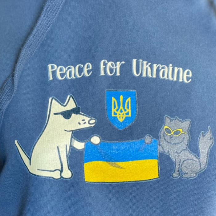 Peace For Ukraine Standing With Ukraine Dog Flag Shirt