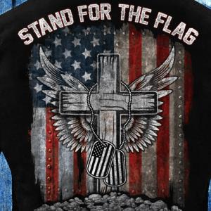 Get Stand For The Flag Kneel For The Cross American Flag Shirt For