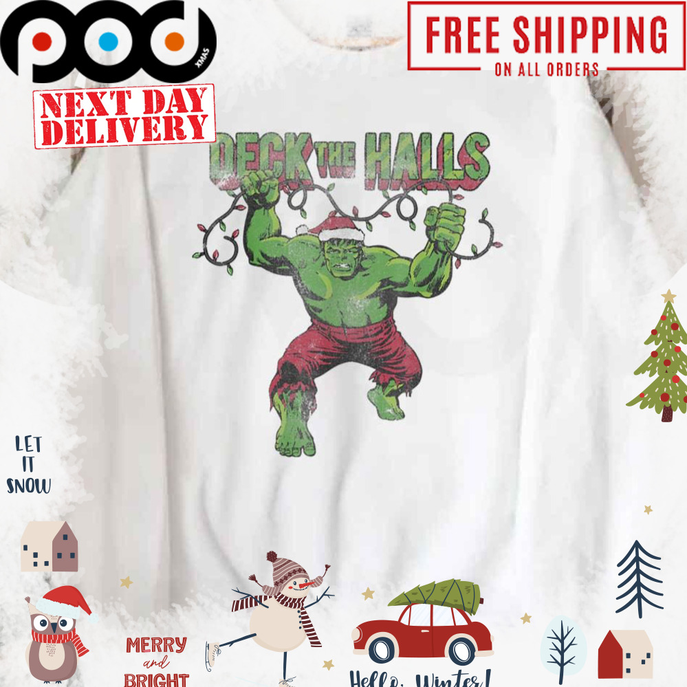 Christmas Hulk Deck The Halls Portrait shirt