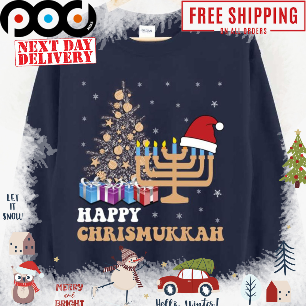 Amazing Happy Chrismukkah Funny Jewish Hanukkah shirt