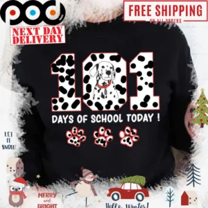 101 Days Of School 101 Dalmatians Parody shirt