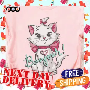 Disney The Aristocats Characters Cute Marie Bonjour Shirt
