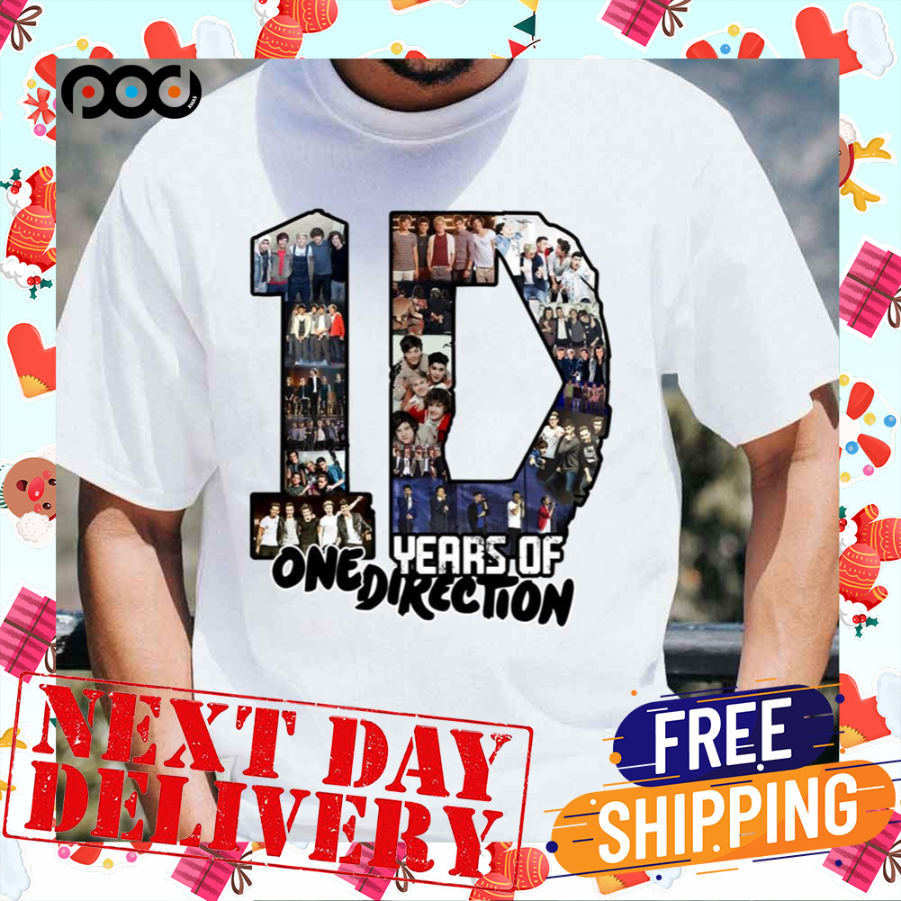 10 Years Of 1 D One Direction Band Shirt