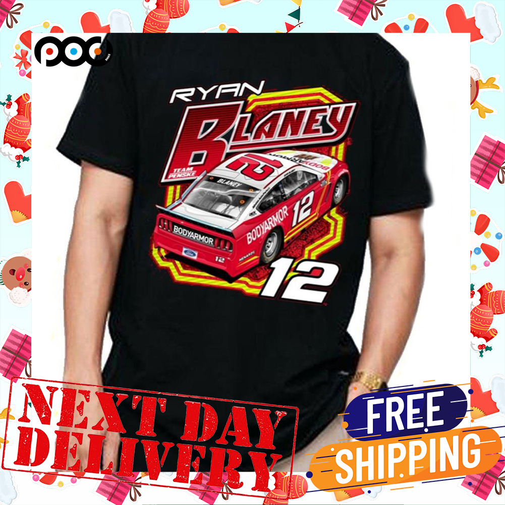 12 Racing Car Of Ryan Blaney Racing Graphic For Fans Shirt
