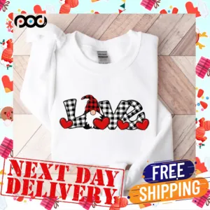 Love Valentine Gnome Valentine Day Shirt