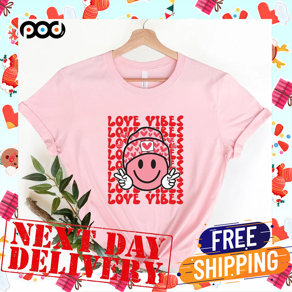 Love Vibes Shirt Smile Face Valentines Love Shirt