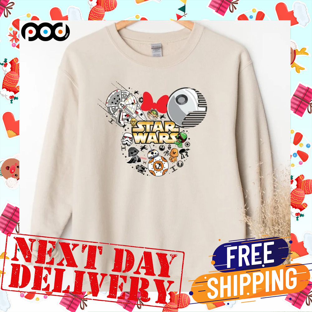Star wars Mickey and Minnie Head Disney Shirt