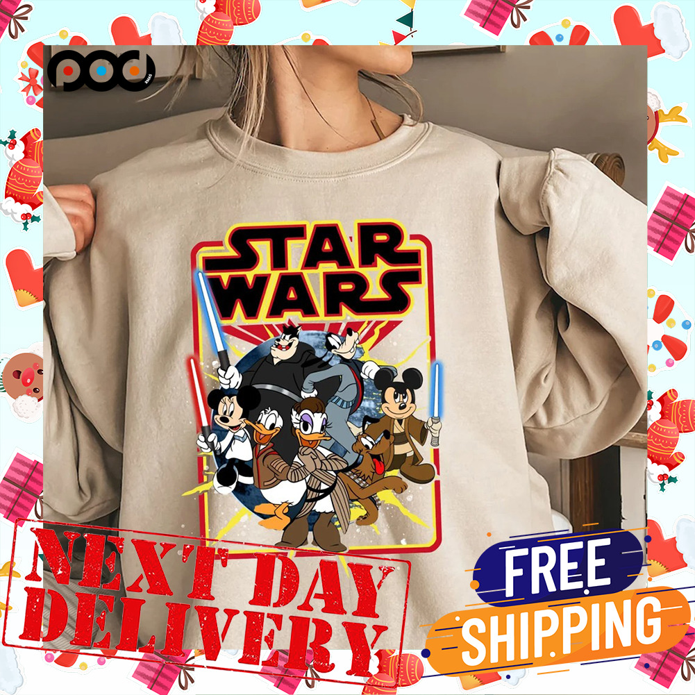 Vintage Disney Micky And Friend Star Wars Shirts