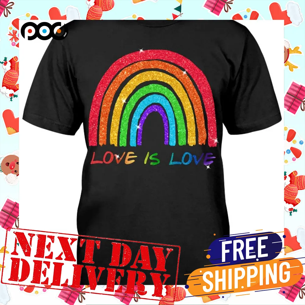 Love Is Love Rainbow Valentine Day Shirt