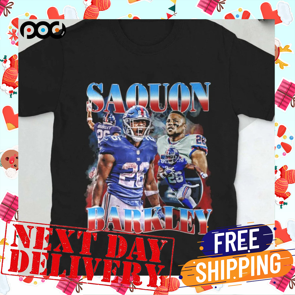 Saquon Barkley Bootleg 90S Retro New York Giants Shirt