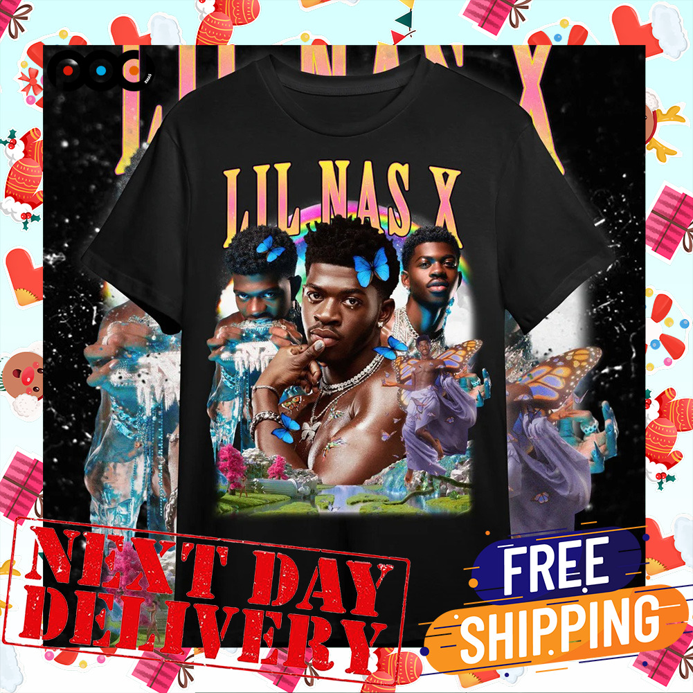 Lil Nas X Buterfly Rainbow Rap Sublimation Shirt