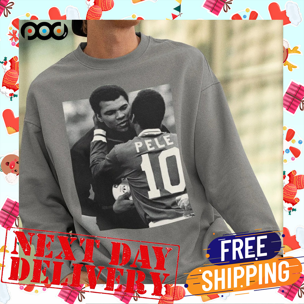 Pele Pays Tribute Hero Muhammed Ali Clay Retro Shirt