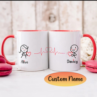 Christmas Gifts for Her Girlfriend Gifts Boyfriend Gifts Wife Gifts from Husband Couple Gifts Couple Mugs BoldLoft Beat of My Heart