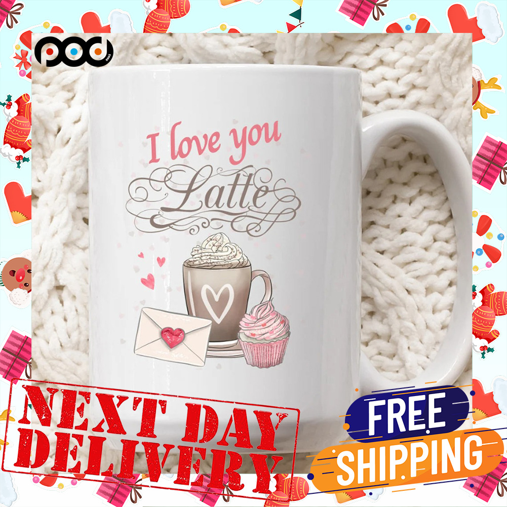 I Love You Latte Cloud Cupid Messager Valentine's Day Girl Mug