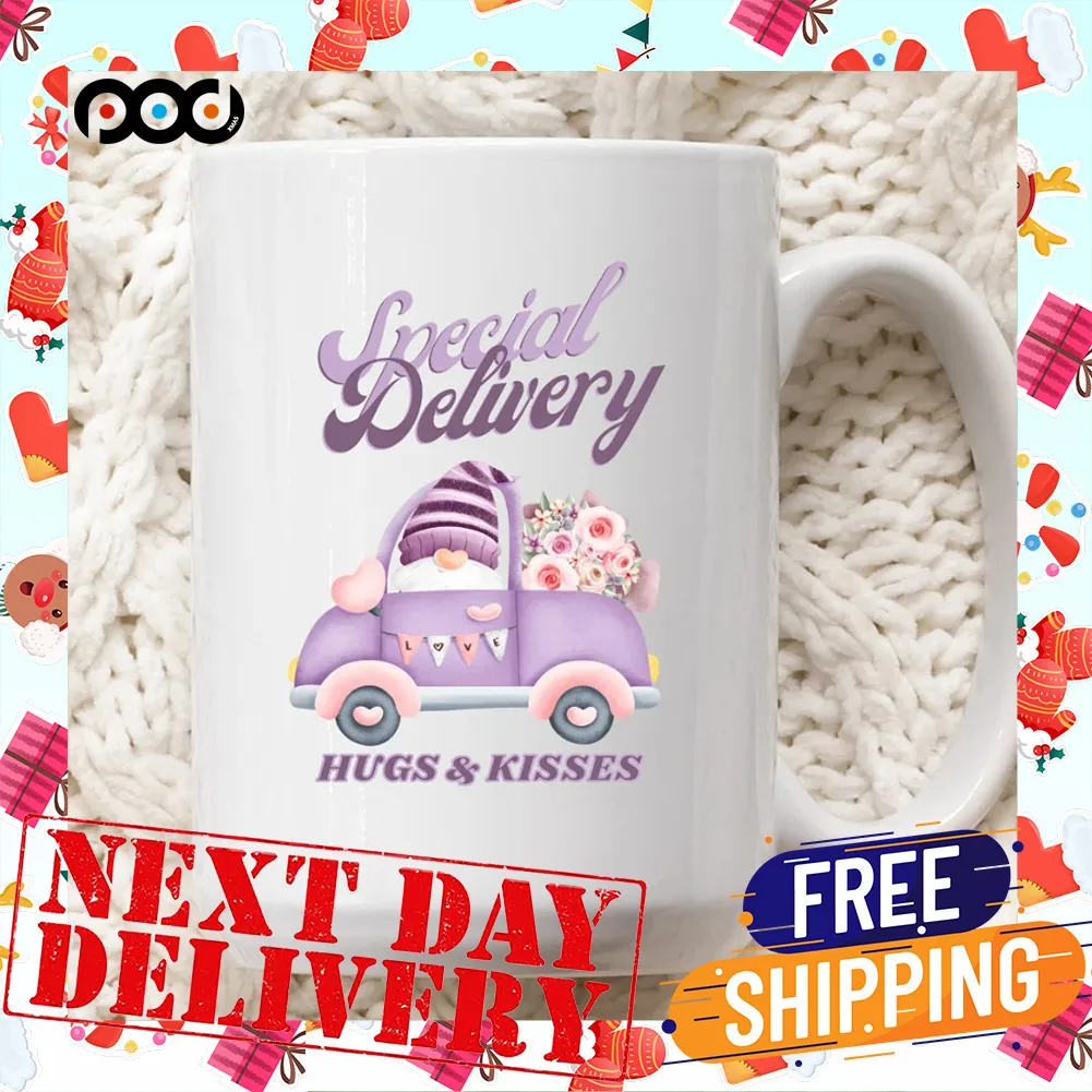Special Delivery Of Hugs And Kisses Gnomes Flower Truck