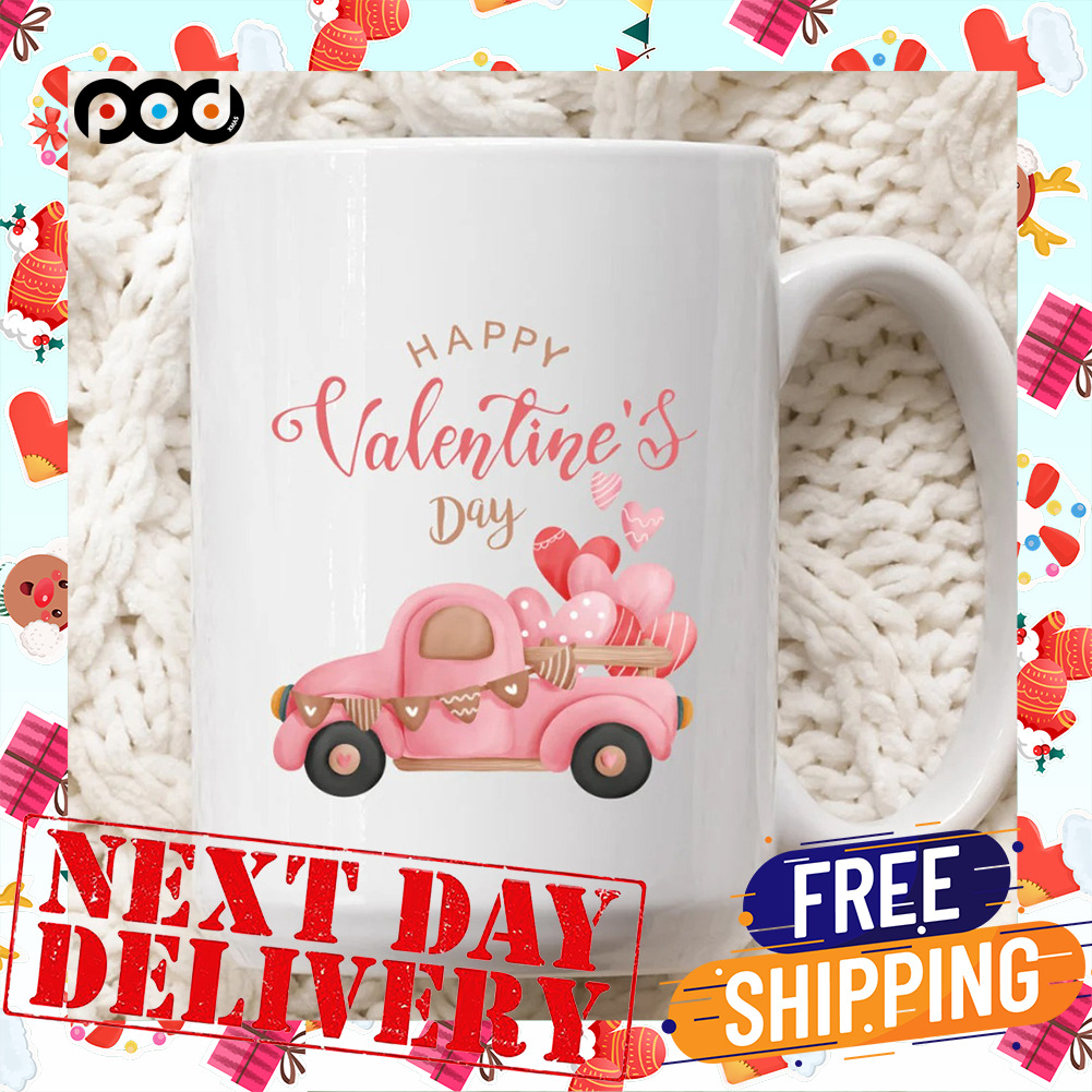 Truck Loads Of Hearts Happy Valentine's Day Mug