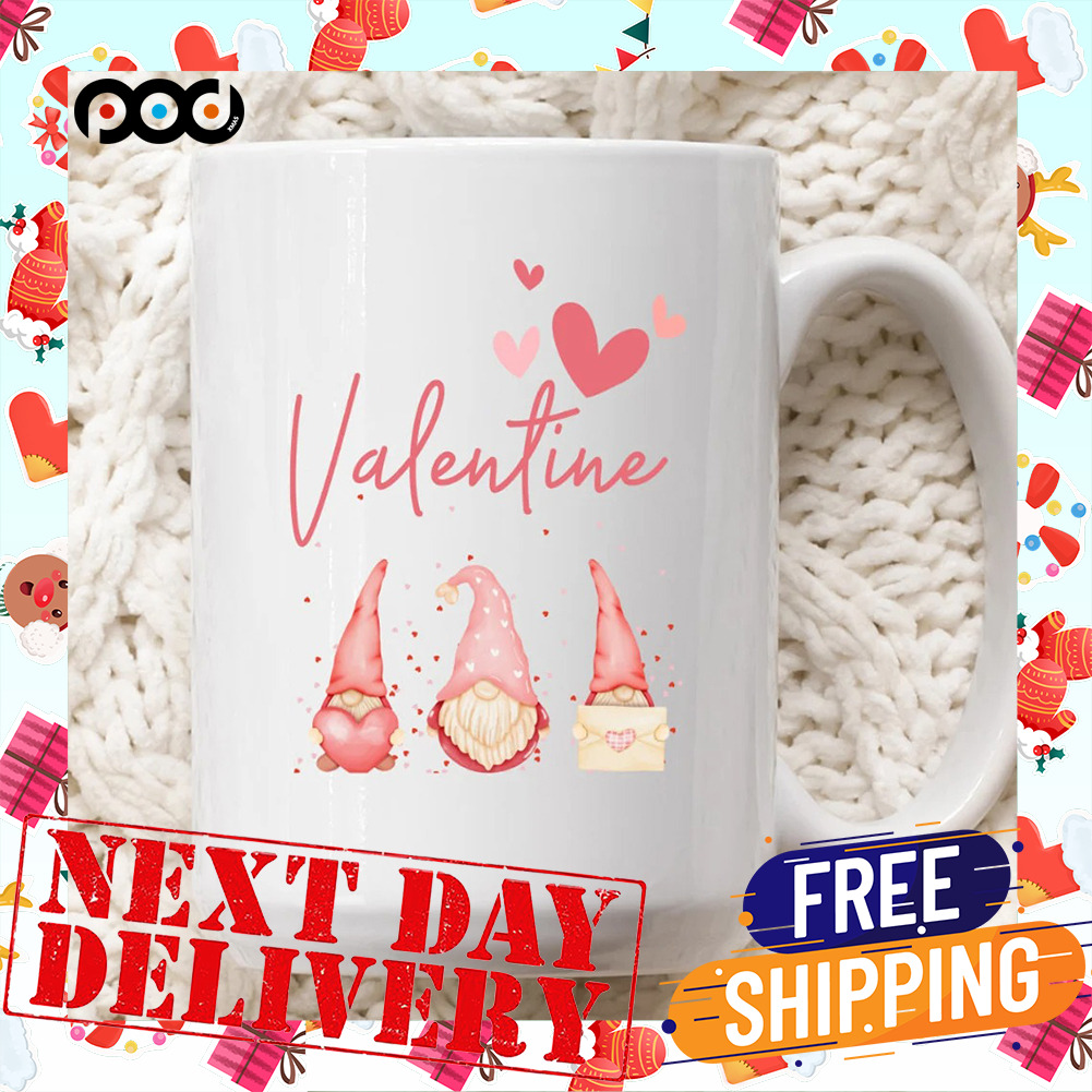Gnomes With Heart Love Message Valentine's Mug