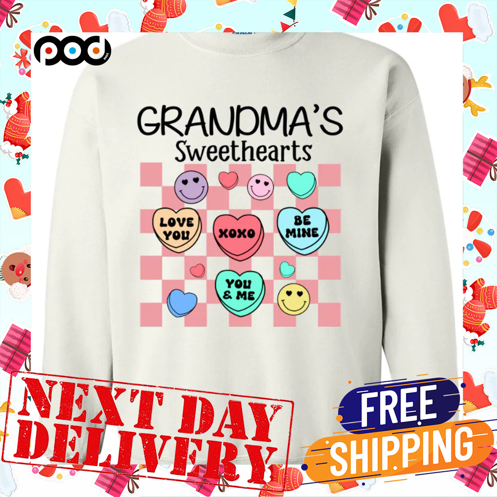 Grandma Sweethearts Xoxo Valentine Heart Shirt