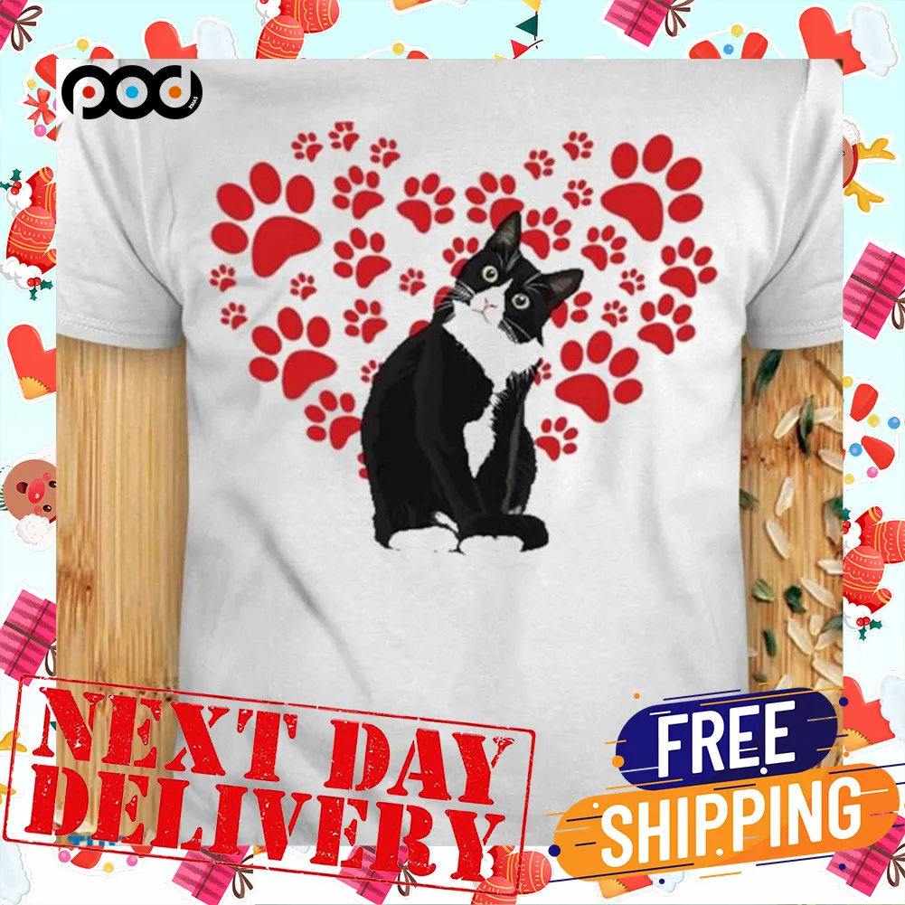 Cat And Heart Cat Lover Shirt