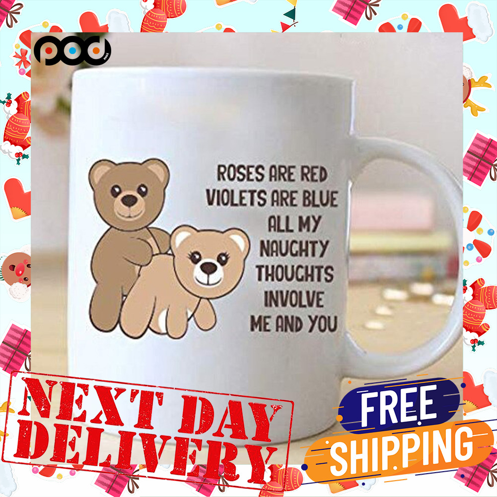 Rose Are Red Violets Are Blue ALl My Nauchty Thoughts Involve Me And You Couple Beer Mug