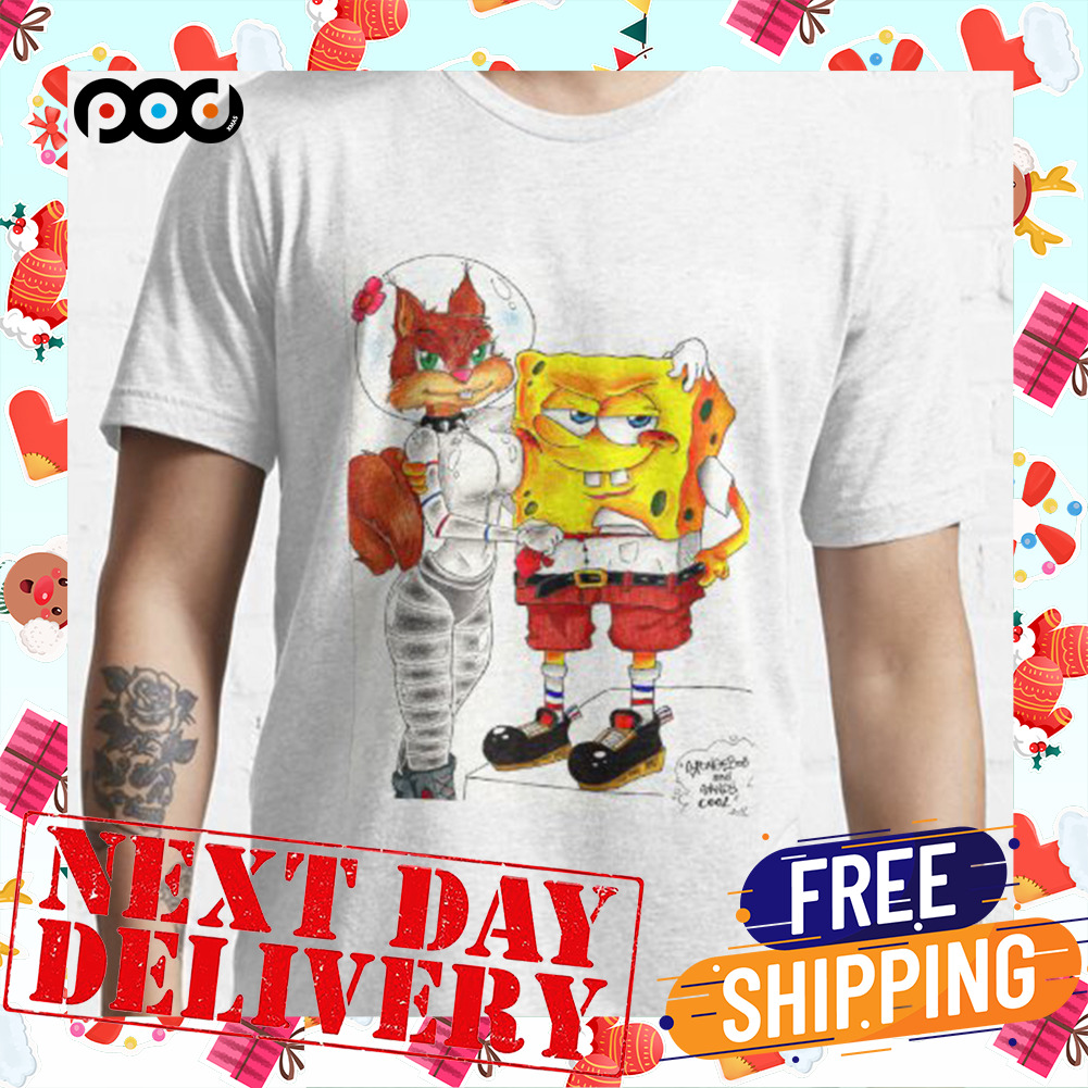 Spongebob With Fox Astronaut  Shirt