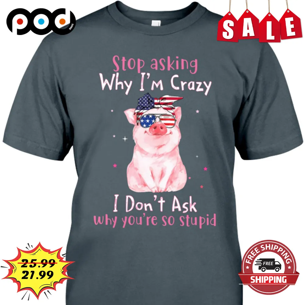 Stop asking why i'm crazy i don't ask why you're so stupid shirt