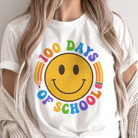 100 days of school smile face shirt