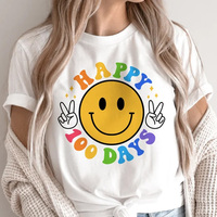 Happy 100 days of school smile face shirt