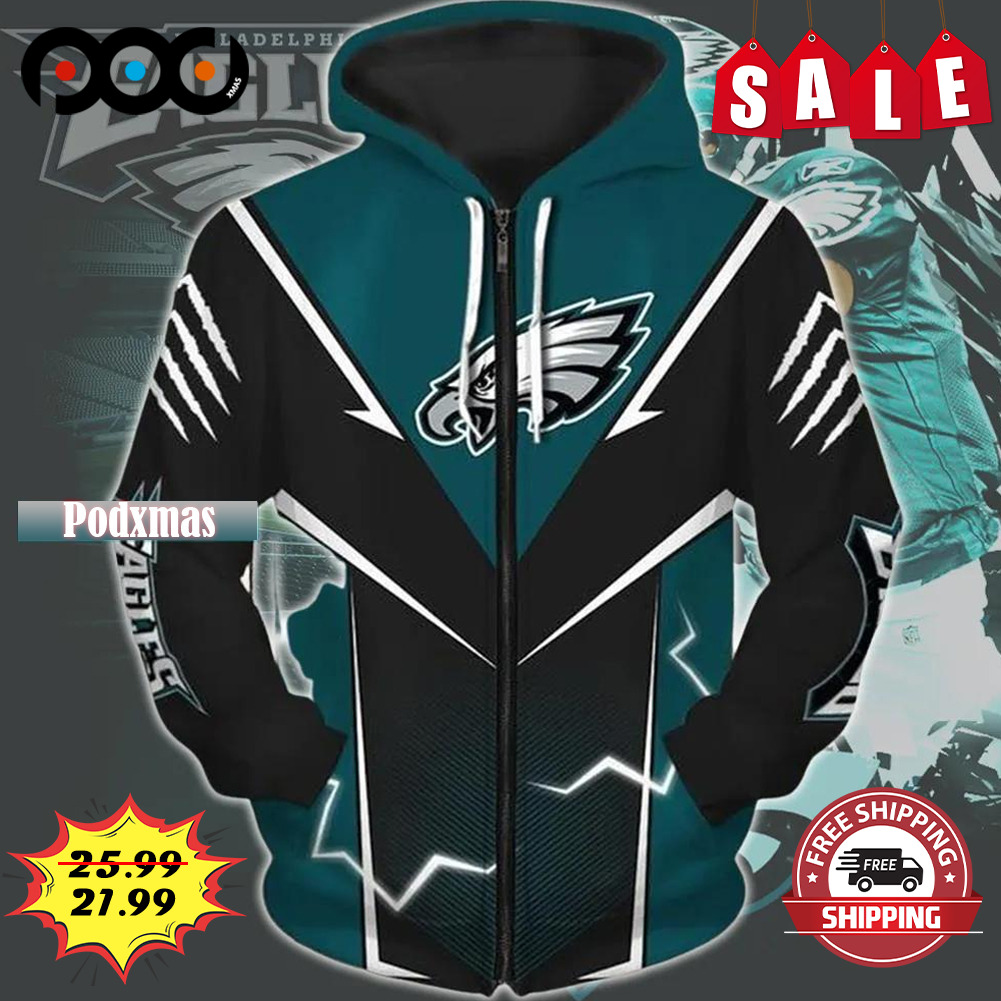 Philadelphia Eagles Hoodie 3D Logo Philadelphia Eagles Gift