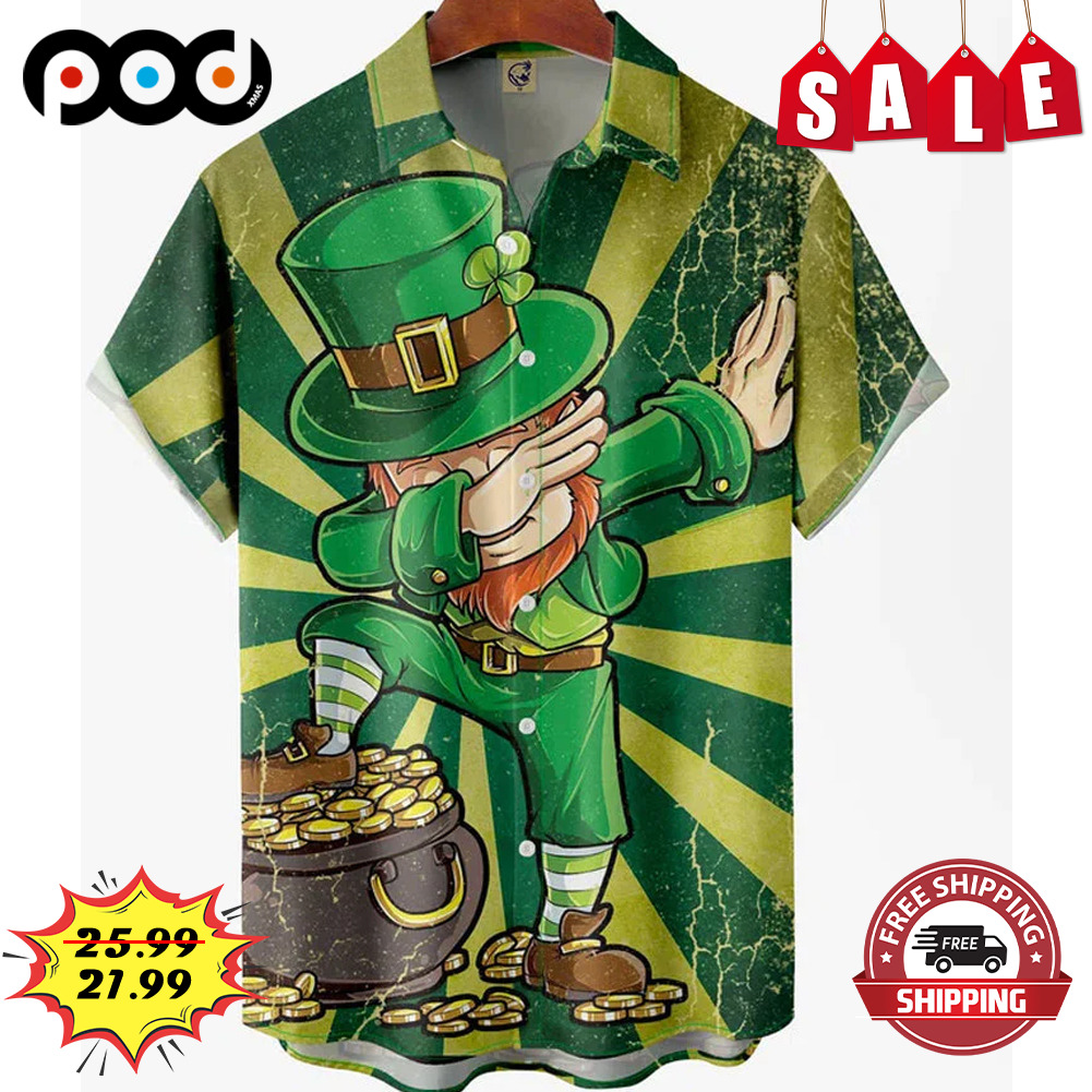 Irish Leprechaun St. Patrick's Day Hawaiian Shirt