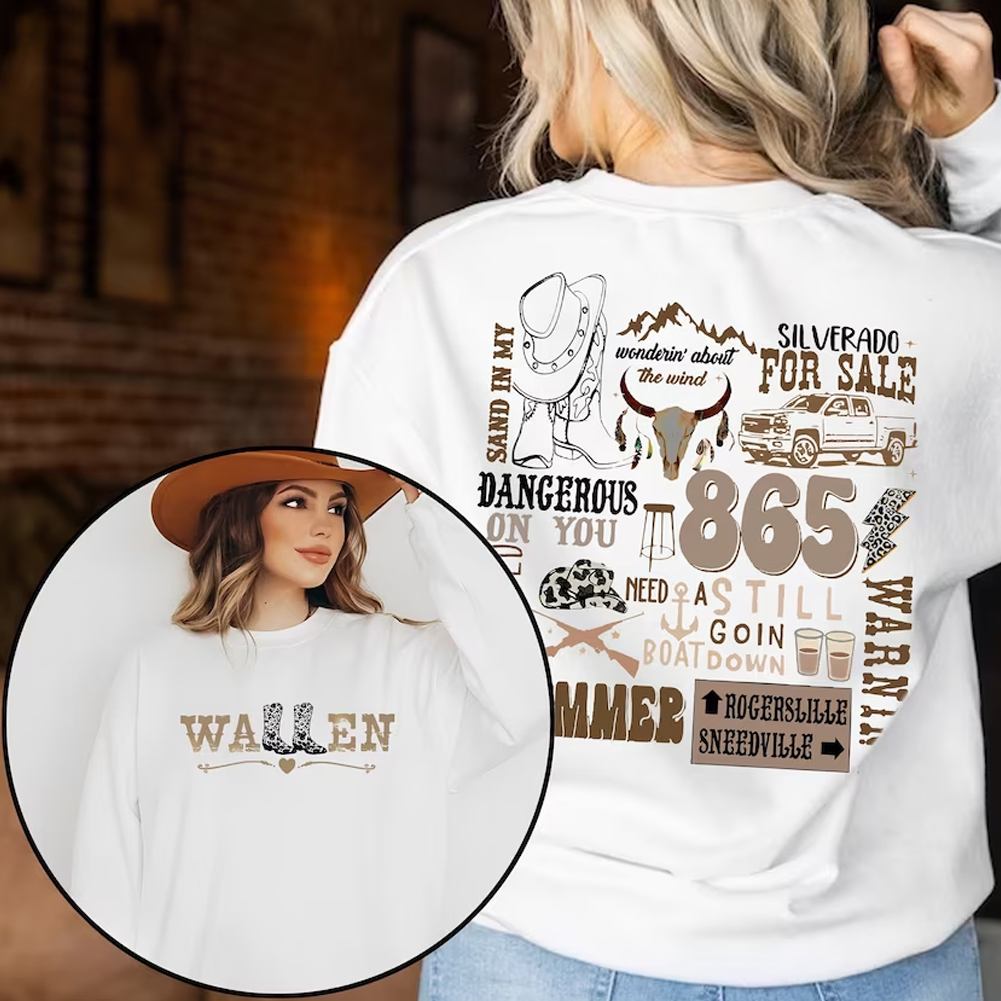 Wallen Western Cowboy  Cowgirl  Country Music Shirt