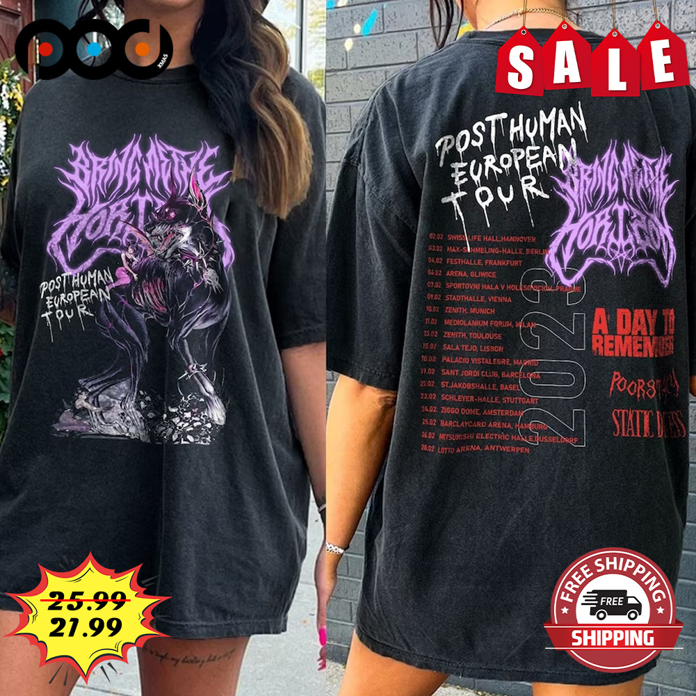 Bring Me The Horizon Post Human European Tour Rock Metal Concert Shirt