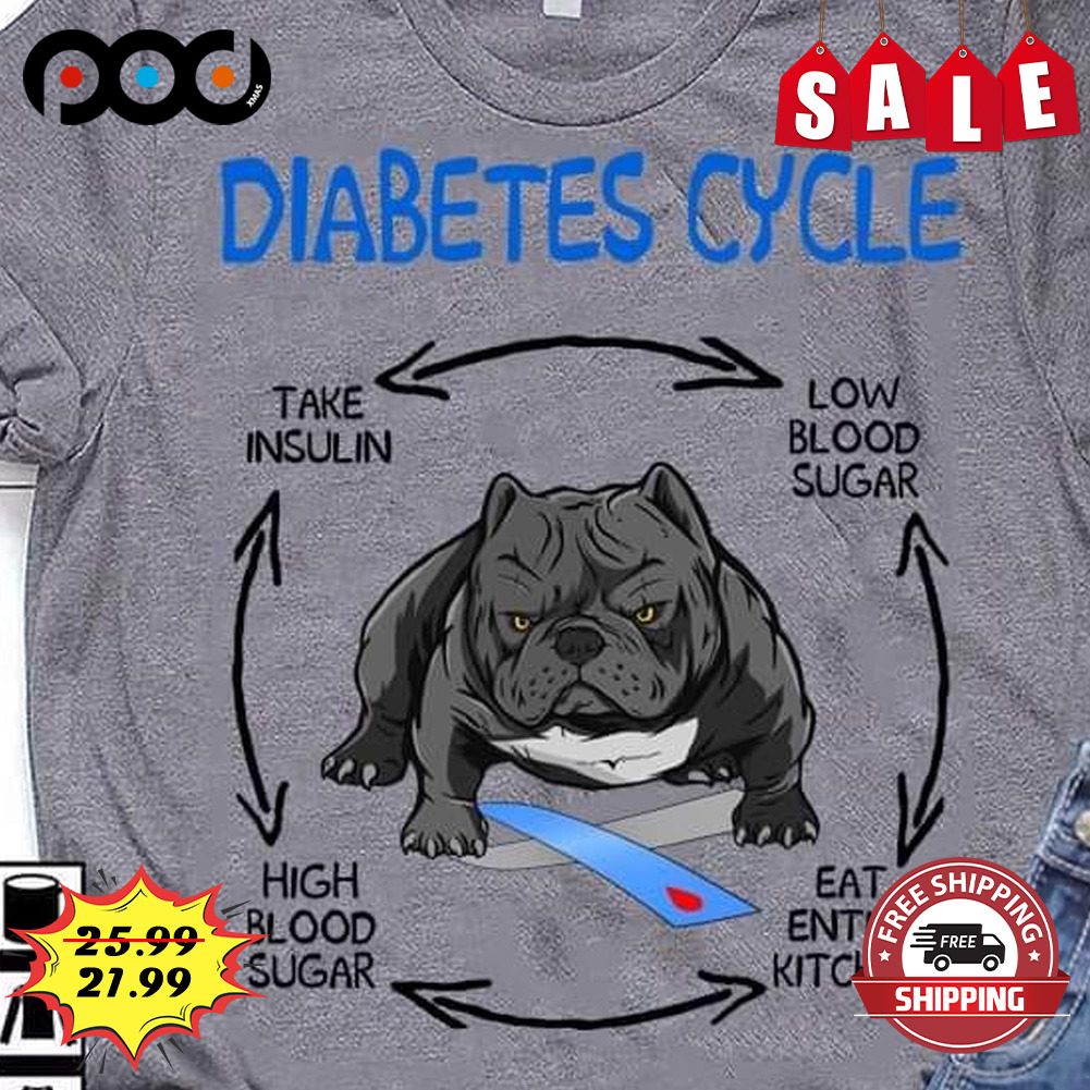 Diabetes Cycle Pit Bull Shirt